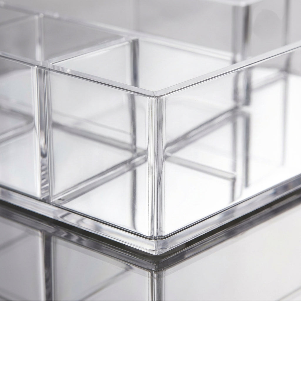 BOONT Clear Acrylic Vanity Tray Organizer Mirror Base