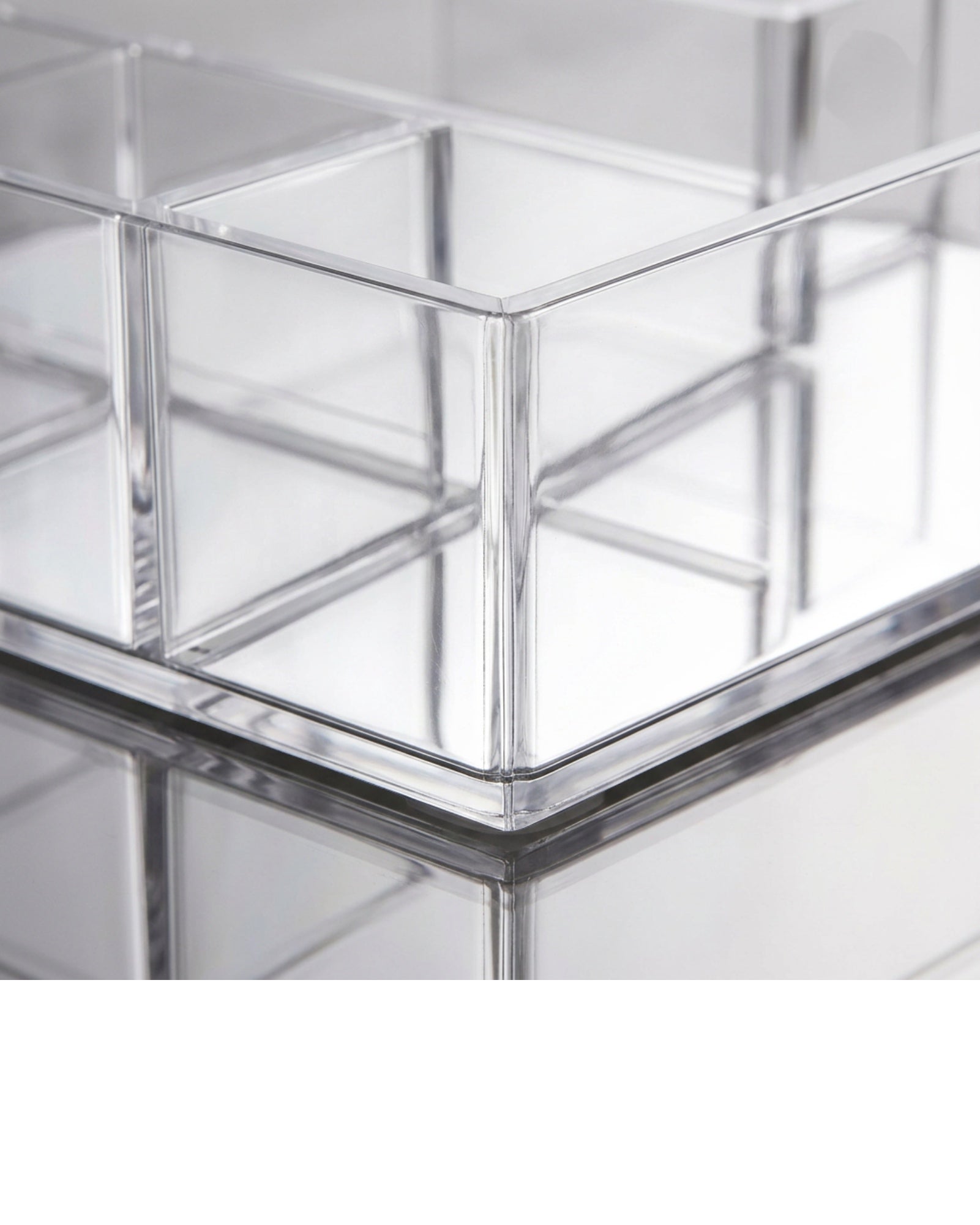 BOONT Clear Acrylic Vanity Tray Organizer Mirror Base