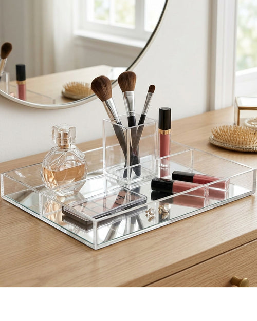 BOONT Clear Acrylic Vanity Tray Organizer Mirror Base
