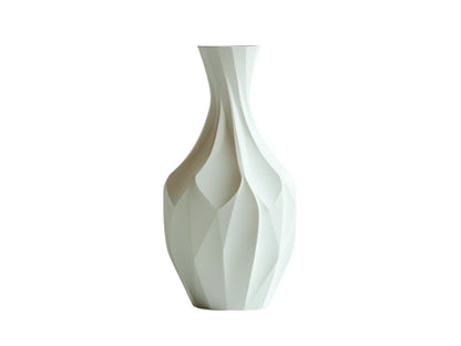 BOONT Minimalist Matte Ceramic Geometric Vase | Modern Nordic Flower Pot for Home Decor